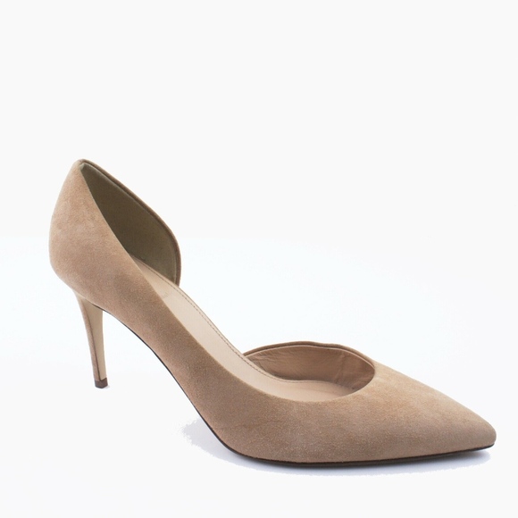 New JCREW Lucie D'Orsay Suede Pumps in Ashen Brown - Picture 2 of 5